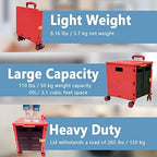 Quick Utility Cart Four -Rotate Wheeled Collapsible Handcart with Durable Heavy Duty Plastic Telescoping Handle for Travel Shopping Moving Luggage Office Use - Image 3