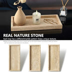 Real Natural Small Travertine Tray for Bathroom, Vanity, Kitchen Counter - Image 4