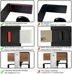 Under Desk Cable Management No Drill – 48" L x 6" W Cord Organizer, Upgraded Silicone Pads (No Scratch), 16 Cable Slots, Washable PE Honeycomb Base, Fits Desks 0–2.1" Thick, Black - Image 3