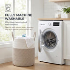 JMvicyroam 100L Cotton Rope Laundry Basket Hamper, Brown - Image 5
