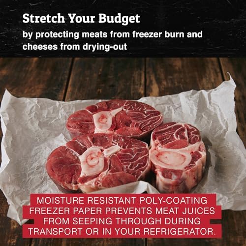 Meat Hugger White Freezer Paper Roll - Poly Coated Moisture Resistant Freezer Paper for Meat Wrapping - Burn Resistant - 17.25 Inch x 175 Feet - Image 7