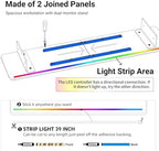 AFOOYO Monitor Stand Riser,31.5-Inch LED Light Wood Computer Monitor Stand with Adjustable Acrylic Legs,Desk Accessories Desktop Organizer Stand for, Computer,Laptop,Printer,PC TV Screen Riser,White - Image 6