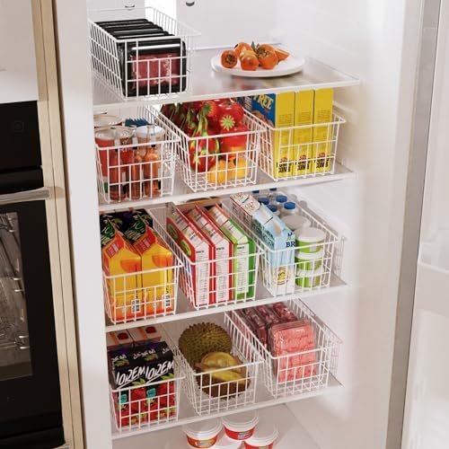 Orgneas Upright Freezer Organizer Bins Metal Wire Storage Container Basket - Image 6