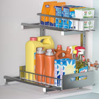 Saydear L-Shaped Under Sink Organizer, 2-Tier Pull-out Cabinet Rack 1-Pack by Saydear