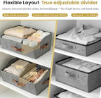 Closet Organizers Storage, Medium Collapsible Bin 6pc, Dark Gray - Image 5