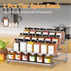 BOIVSHI Spice Organizer for Cabinet, Depth Adjustable Spicy Shelf, Gray - Image 5