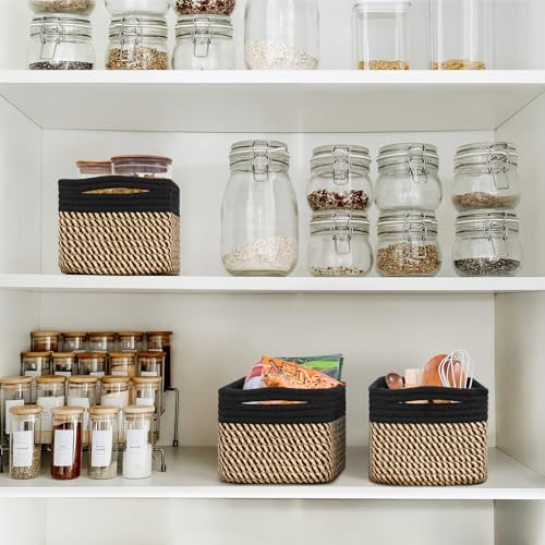 Goodpick 3-Pack Wicker Storage Baskets for Shelves, 13 x 8 x 5 in - Image 7