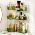 Corner Bathroom Counter Organizer Bathroom Countertop Shelf Makeup Organizer for Vanity Perfume Tray for Corner Storage (3 Tiers, Green) by Weidace