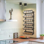 SWOMMOLY Adjustable Wall Mount Spice Rack, 6-Tier Dual-use (Multi-use) Organizer, Black - Image 2