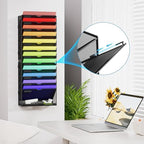 Marbrasse Wall File Holder 13-Tier Hanging Wall File Organizer, for Papers, Files Clipboard & Magazine Organizer, Wall Mount File Holder Great for Office Home (Black) - Image 5