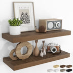 RICHFOCUS Bathroom Floating Shelves for Wall 2Pack|Walnut|32" L by RICHFOCUS