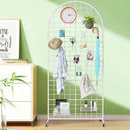 Aseem Metal Grid Wall Panels Display Stand Black Movable 2.6x5.8FT, 1PCS - Image 4