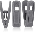 Tinfol Gray Velvet Hanger Clips, 80 Pack Pants Velvet Clips, Large Opening Clothes Pin Hanger Clip, Strong Finger Flocked Clip Perfect for Slim-line Clothes Velvet Hangers by Tinfol