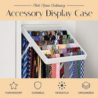 TieMaster Wall Mounted Tie Rack and Scarf Organizer with 5 Belt Hooks - Image 6