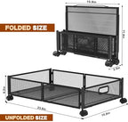 Under Bed Storage Containers,2 Pack Foldable Underbed Storage Containers with Handles and Wheels,Folding Bed Shoes Clothes Organizer,Easy Assembly Underbed Storage for Toy ,Bedding,Bedroom(Black) - Image 2