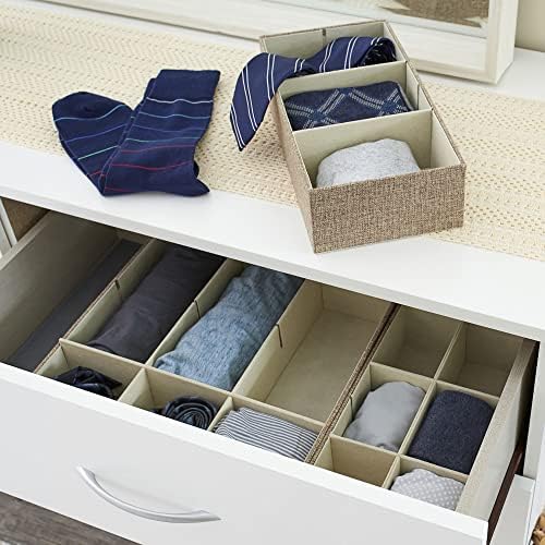 Household Essentials 3 Piece Starter Set, Latte Drawer Organizer, 3 Count (Pack of 2), Brown - Image 2