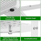 Expandable Kitchen Cabinet Shelf Organizer Rack, 16.5"-27" L x 8" W - Image 4
