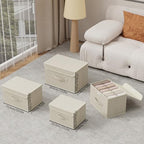 Storage Bins with Handles,Grey and Beige,15x9.8x9.8in,3 Pack - Image 5