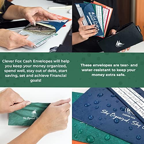 Clever Fox Budget Planner & Cash Envelopes for Budget System Bundle - Monthly Budget Organizer & 12 Money Envelopes - Household Budgeting Book & Envelopes for Women & Men – A5, Purple & Multicolor - Image 5