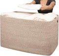 OIAHOMY 118L XXXLarge basket for storage, Oversized Blanket Basket Brown by MasterofSpaceOptimization