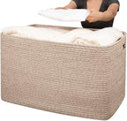 OIAHOMY 118L XXXLarge basket for storage, Oversized Blanket Basket Brown by MasterofSpaceOptimization