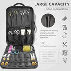 AUROTIER Barber Bag with Insulated Pocket, Portable Backpack for Clippers and Supplies, Travel Hairstylist Smart Bag, Hairdresser Case, Water-resistant, Black - Image 2