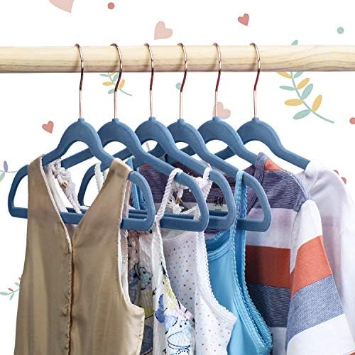 HOUSE DAY Velvet Kids Hangers 60 Pack, Premium Childrens Hangers for Closet - Image 6