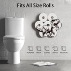 WADORN Funny Dinosaur Metal Toilet Paper Holder, Dino Decorative Metal Toilet Paper Storage for Extra 8 Rolls Funny Freestanding Safari Animal Wall Mounted Organizer for Restroom Bathroom Cabinet - Image 3