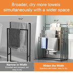 Honiter Towel Racks for Bathroom, 5 Tier Wide Towel Drying Rack Outdoor, Free Standing Towel Rack, Pool Towel Blanket Stand and Display Rack for Oversized Bath Towels - Image 7