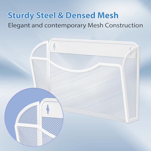 MINDEPOT Wall File Organizer, Hanging Wall File Holder, 6 Pack, Black - Image 5