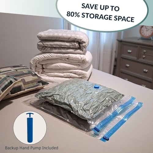 Jumbo XL Vacuum Storage Bags with Pump Vacuum Seal Space Saver Bags 10 Pack - Image 2