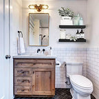 QEEIG Bathroom Floating Shelves for Wall (Black, Set of 2, 15.7") - Image 2