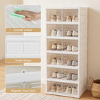 GIANTEX 6-Tier Shoe Rack Organizer, Folding Shoe Storage Boxes, No-Assembly - Image 7