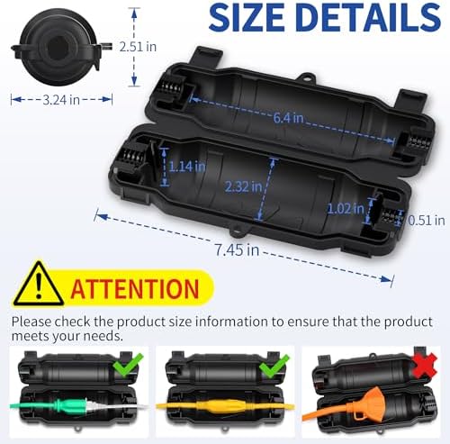 9 Pack Outdoor Extension Cord Safety Cover, Waterproof, Black - Image 2