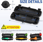 9 Pack Outdoor Extension Cord Safety Cover, Waterproof, Black - Image 2