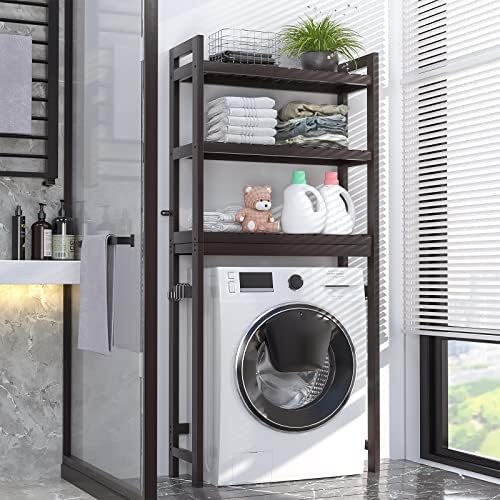 Homykic Over The Toilet Storage, 3-Tier Bamboo Bathroom Shelf, Espresso - Image 6