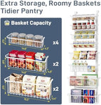 MSERCUOR Over The Door Pantry Organizer, 8-Tier Black Pantry Door Organizer - Image 5