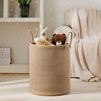 YOUDENOVA Jute Rope Laundry Hamper Basket, 58L Blanket Basket for Nursery - Image 2