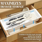 2 Pack Deep Drawer Organizer Adjustable Storage Bin(17.4-27.6") - Image 2