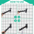 6Pack 12" Gridwall Waterfall Hooks 5 Balls, Gridwall Accessories - Image 5