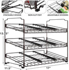Simple Houseware 3-Tier Stackable Can Organizer Rack Hold 36 Cans, Bronze - Image 3