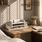 Wood Desk Organizer: File Organizer for Office Desk & Classroom, Whitewash - Image 4