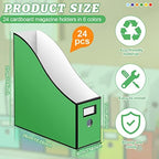 BBTO 24 Pcs Cardboard Magazine File Holder for School - Image 2