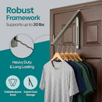 HOLDN’ STORAGE Over The Door Hanger, Single Foldable Rack Organizer, 2 Pack - Image 4