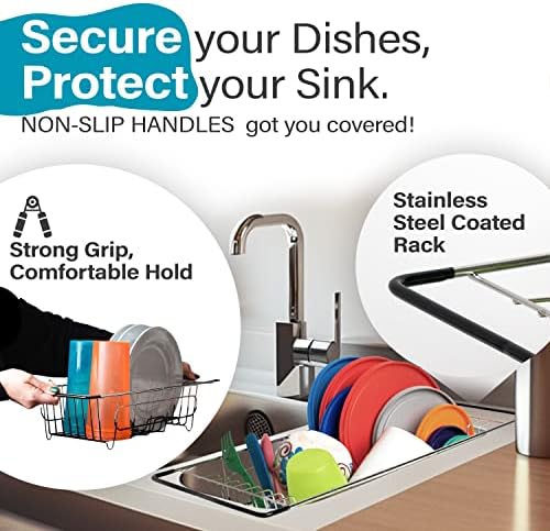 Better Houseware Over The Sink Dish Drying Rack, Space-Saving Stainless Steel Dish drainers for Kitchen Sink, Adjustable Sink Dryer Rack for Dishes - Image 3