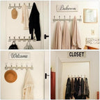 Dseap Coat Rack Wall Mount 24 Inch, Heavy Duty 12-Gauge Base vs Flimsy 1mm, Double-Thick Solid Anti-Snap Hooks, Stainless Steel 6-Hook Hanger Organizer for Clothes Hat Closet Entryway, Chromed - Image 6