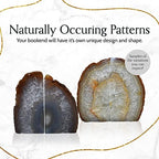 Nature's Decorations Natural Agate Bookends – A+ Grade Geode Heavy Duty Decorative Stone Crystal Book Ends for Shelves & Bookcases, Polished Bookshelf Decor, 1 Pair 3-4Lbs - Image 6