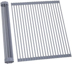 Ohuhu Sink Drying Rack, 20.5" W x 16.1" L Over The Sink Roll-Up Dish Drainer - Rolling Foldable Sink Accessories Heat-Resistant Mat Anti-Slip Silicone Coated Multipurpose for Kitchen Counter by Ohuhu