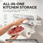 Magnetic Foil and Plastic Wrap Organizer, Aluminum Foil Dispenser，Black - Image 4
