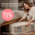 Compactor Large Vacuum Storage Bag & Semi-Rigid Box, Closet Organizer, 145L - Image 2